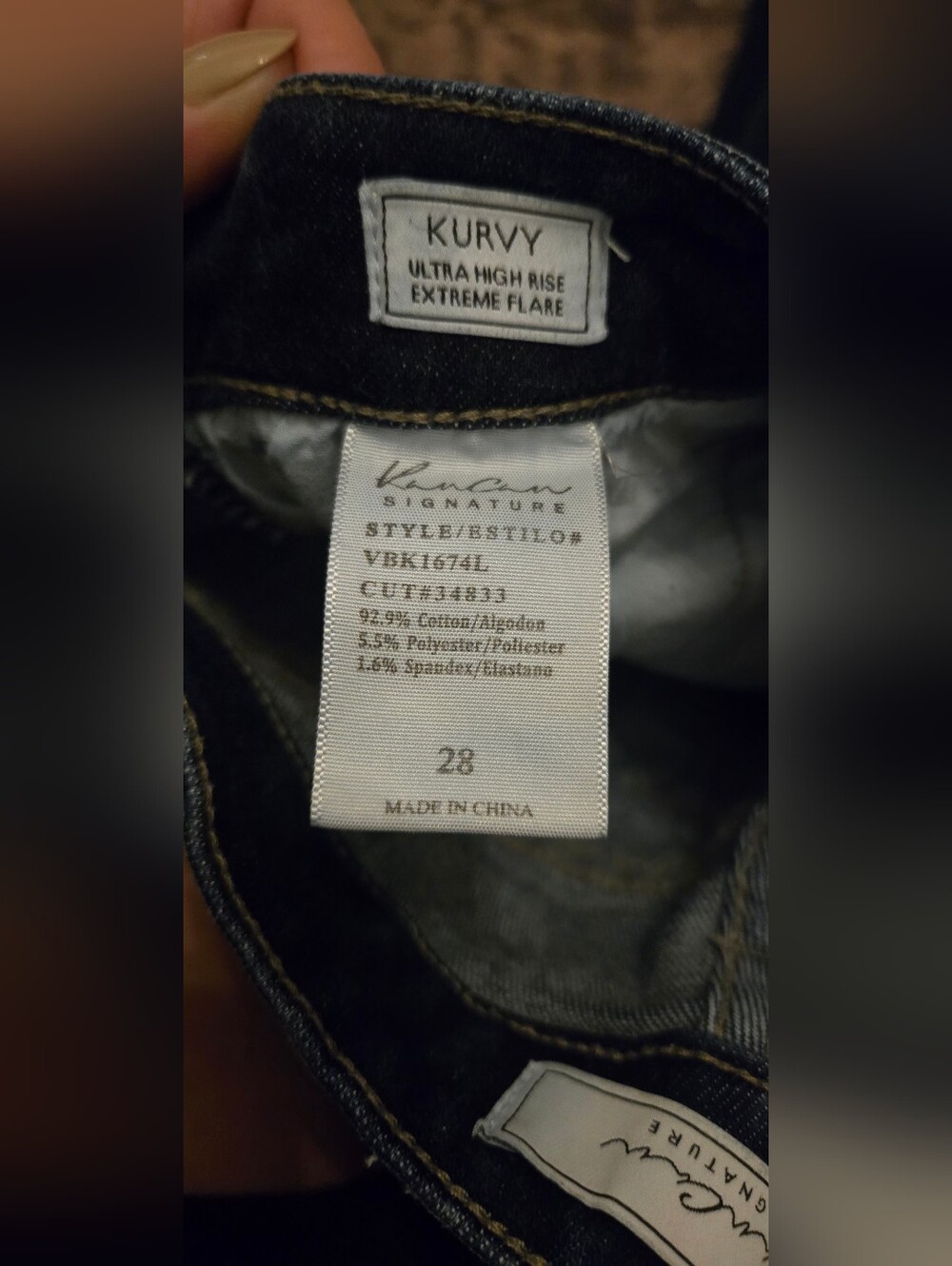 KanCan Women's Dark Blue Flared Jeans - Picture 5 of 6